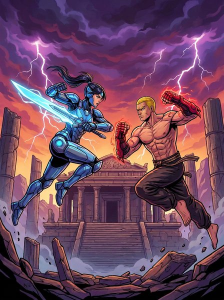 Action brawler game cover